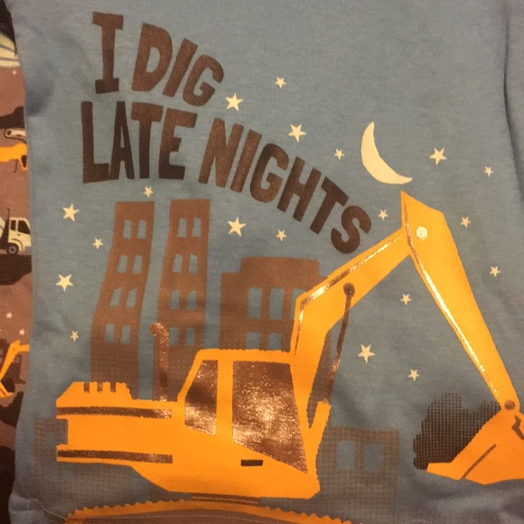 Toddler Boys' 4pc Construction Long Sleeve PJs - Picture 4 of 6